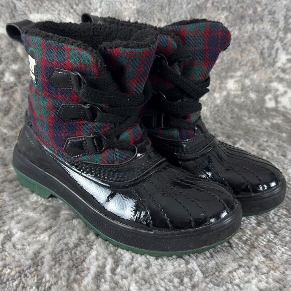 Sorel Sz 6 Waterproof Plaid Warm Lined Tivoli Winter Snow Boots Laced - Picture 1 of 11